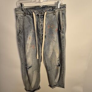 ONETEASPOON High Waist Safari Pant Women 28 6-8 Medium Drawstring Distressed